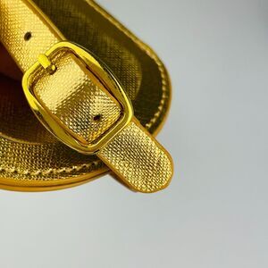 ~ Elton John Gold Luggage Tag Final Tour Yellow Brick Road Adjustable Buckle